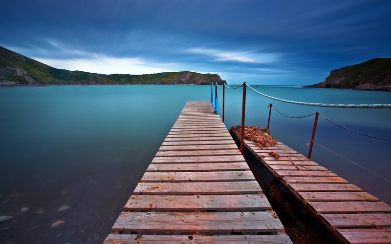 bay, pier, water, outdoors, nature
