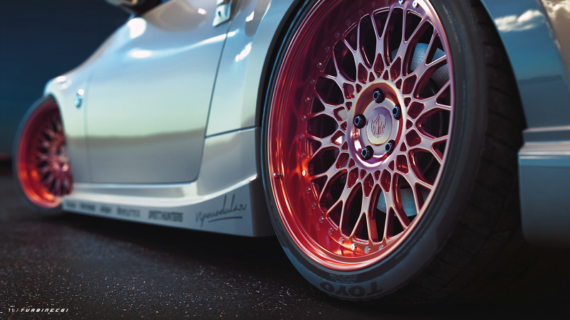 car, Super Car, vehicle, 3D, digital art, CGI, tires, Nissan