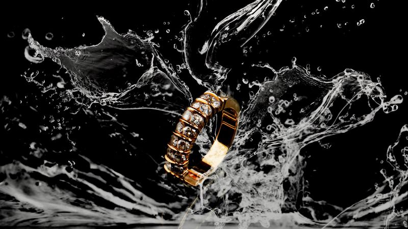 ring, splash, liquid, 4k