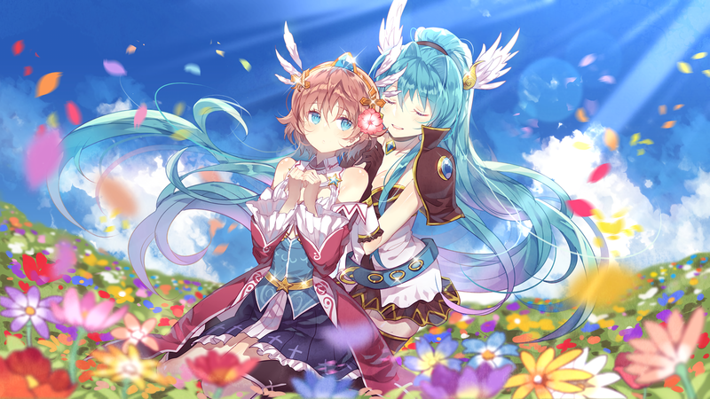 comic art, animation, anime girls, anime, flowers, colorful, plants, fantasy girl