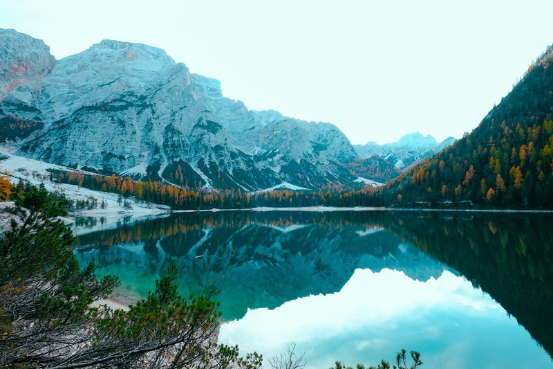 water, mountains, nature, reflection, outdoors, calm waters