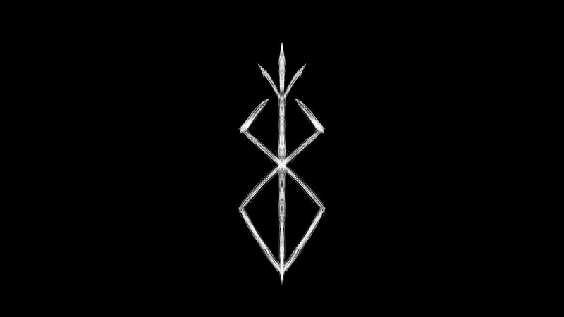 sacrifice, symbolism, black, white, digital, simple background, Berserk