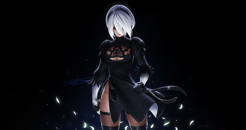 anime, anime girls, fantasy girl, Nier: Automata, 2B (Nier: Automata)