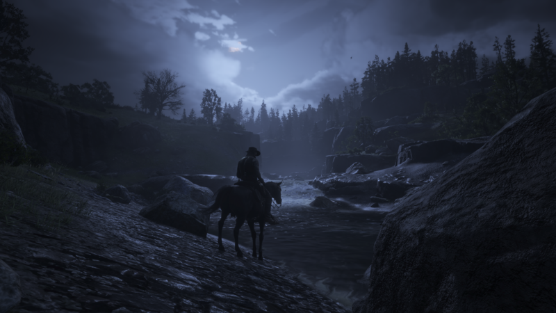 Red Dead Redemption 2, video games, video game art, western, dark