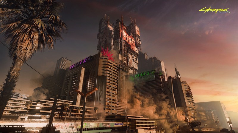 video games, Cyberpunk 2077, cyberpunk, building