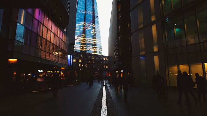 night city, architecture, street, modern, 4k