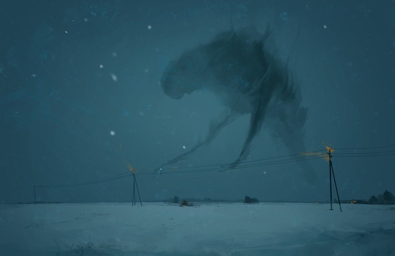 winter, snow, creature, creepy