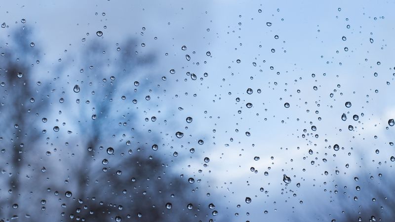 drops, glass, rain, wet, blur, window, 4k