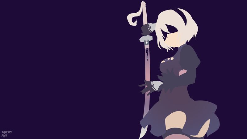 Nier: Automata, 2B (Nier: Automata), video games, minimalism