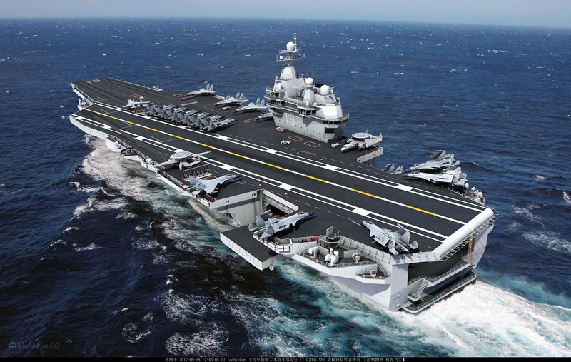 China Navy, CGI, military, aircraft carrier, vehicle, digital art, ship