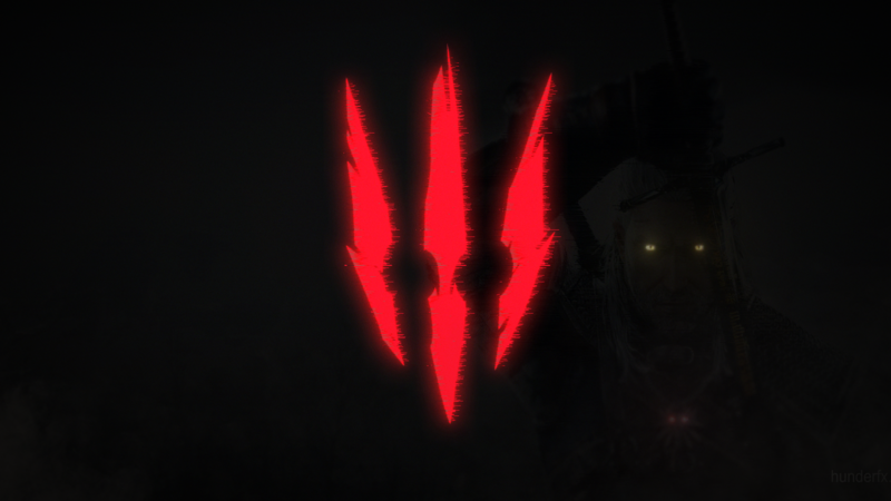 The Witcher, The Witcher 3: Wild Hunt, Geralt of Rivia, glitch art, glowing eyes