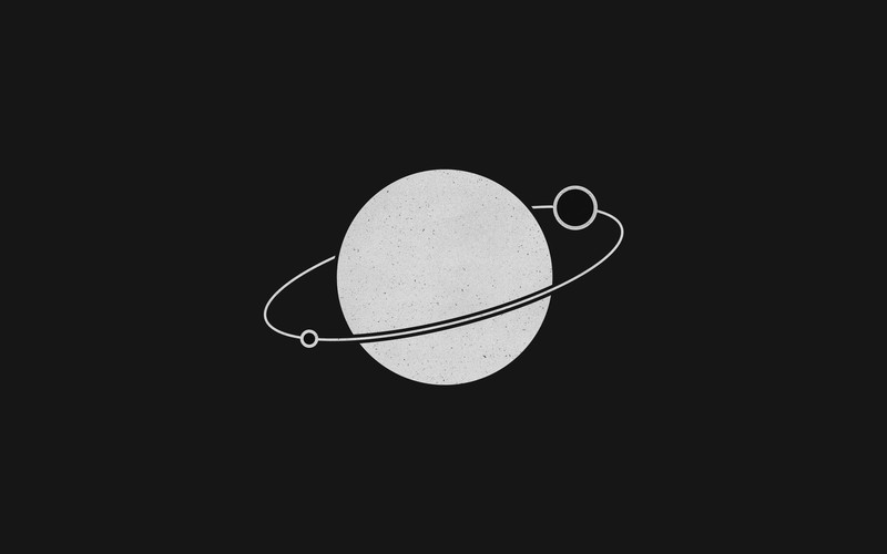 simple background, minimalism, monochrome, space art, planet