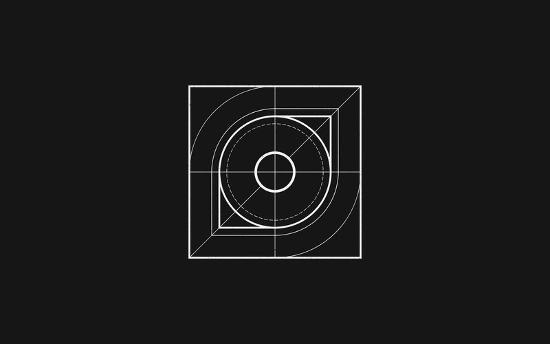 simple background, minimalism, monochrome, black background, geometry, square