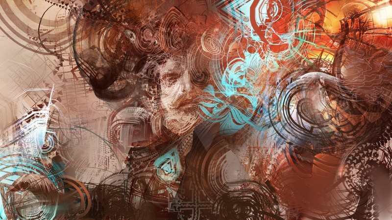 abstract, face, artwork