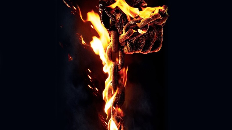 fire, chains, metal, dark, Ghost Rider, Marvel Comics