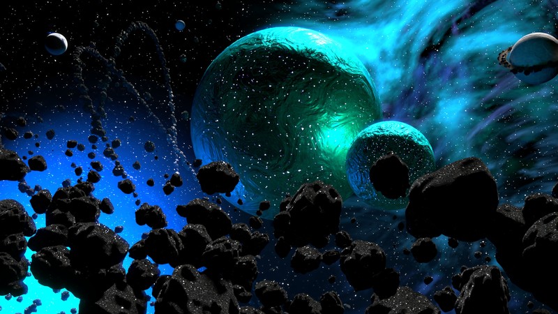 digital, digital art, artwork, space, planet, galaxy, asteroid, nebula, universe