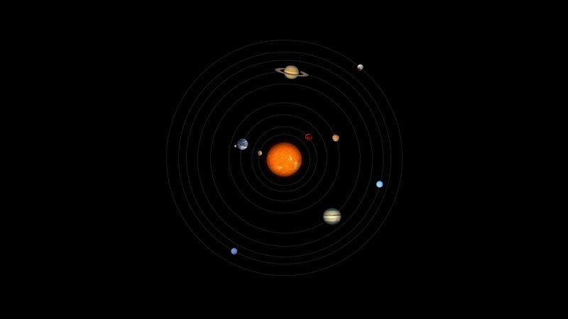 solar system, planets, space, astronomy, circles, 4k