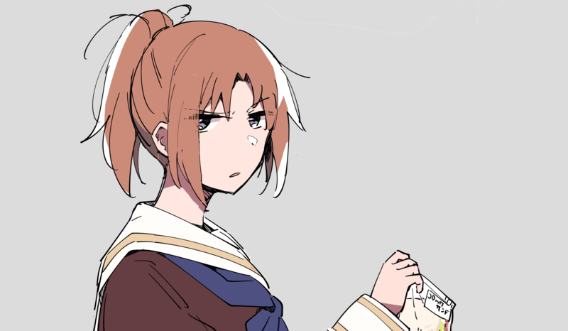 anime, Hibike! Euphonium, simple background, anime girls, Nakagawa Natsuki