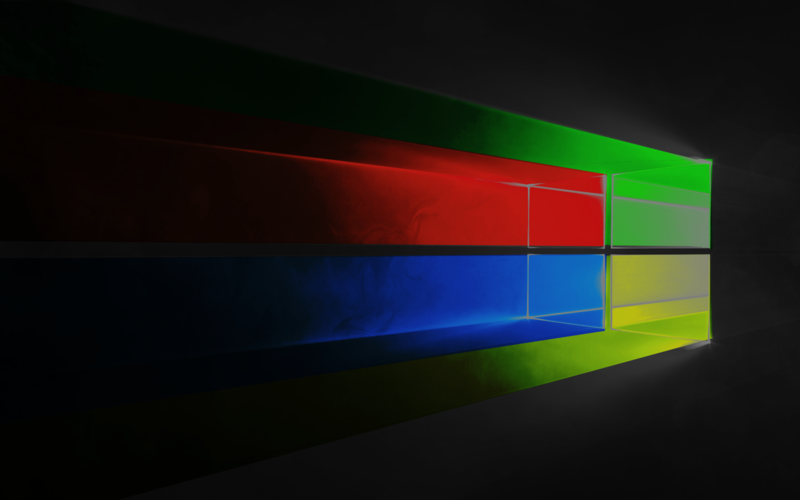 Windows 10, Microsoft, logo, colorful