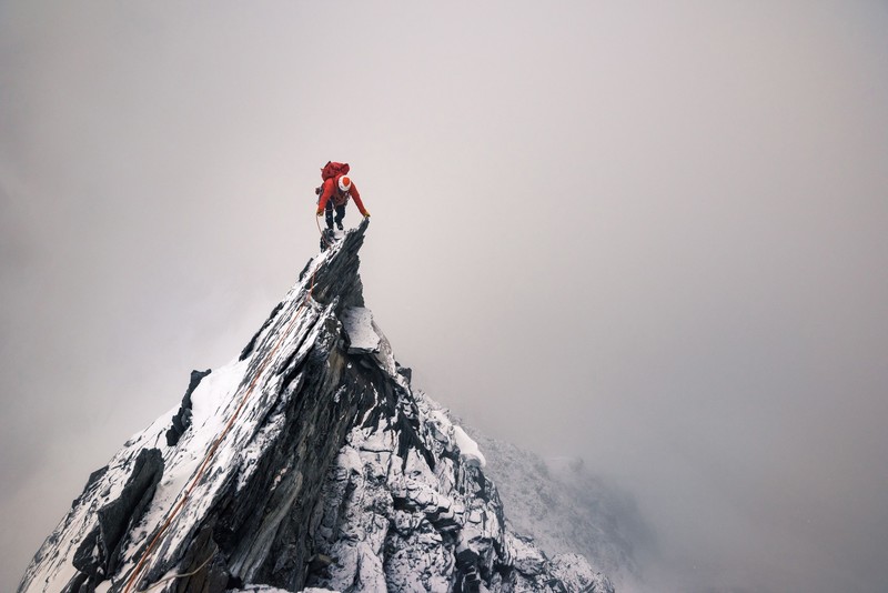 nature, climbing, mountains, outdoors, mist