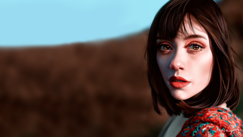 Jinsung Lim, Mary Elizabeth Navarro, realistic, digital art, painting, face