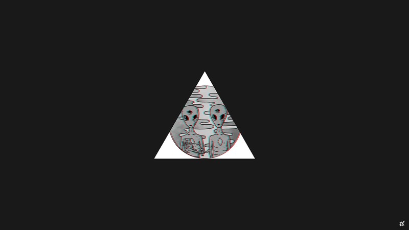 triangle, minimalism, aliens, psychedelic