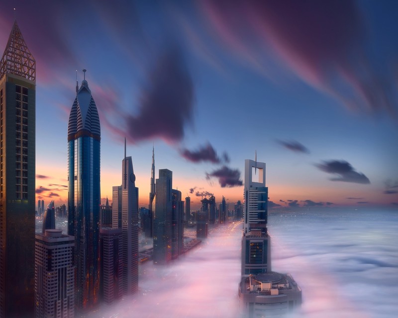 Dubai, cityscape, sky
