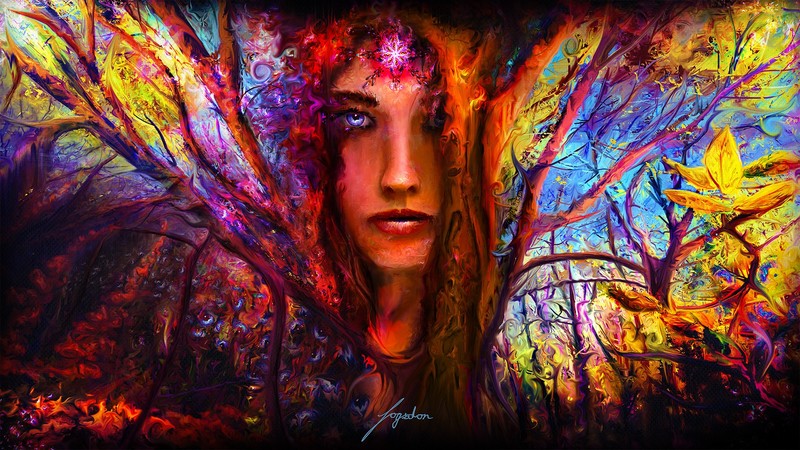 psychedelic, digital art, Audrey Logsdon