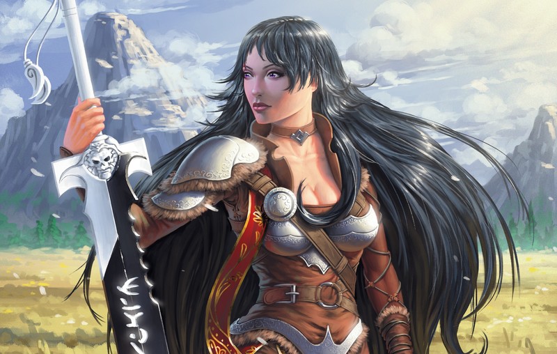 Born of the Phoenix, fantasy art, fantasy warrior, phoenix, Destiny Reforged, Misanthropy, Crimson Sapphires, fantasy girl, female warrior
