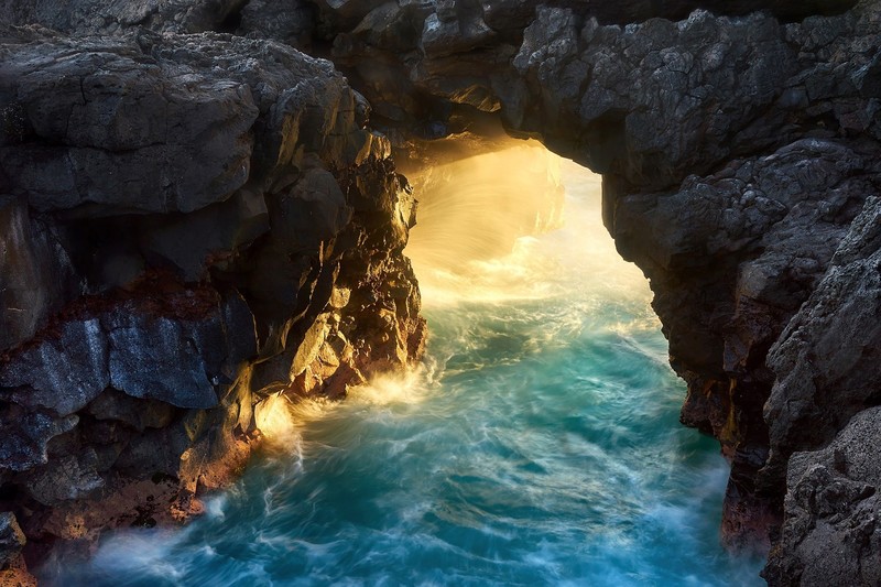 nature, outdoors, rock, water, sea, sunlight