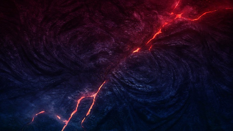 lava, volcano, the Darkness, smoke, space
