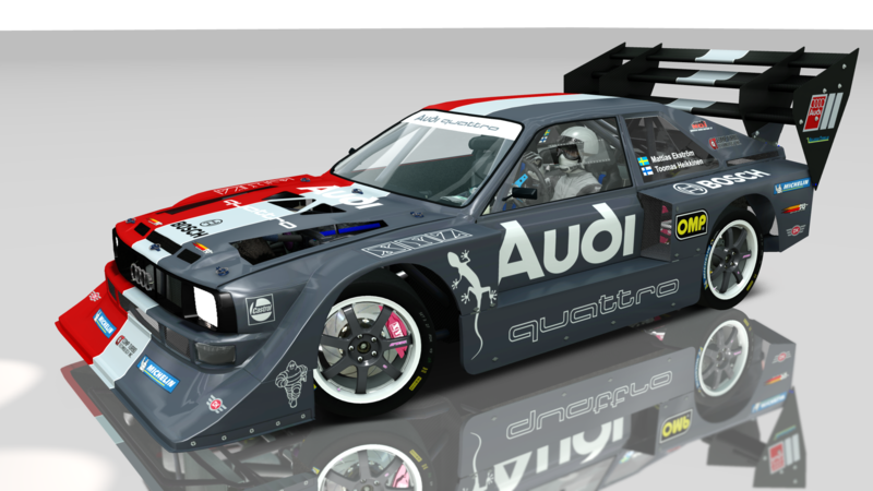 audi on track, Audi A1, race cars, Quattro, Vintage car, Motorsport, motorsports, Assetto Corsa, car, vehicle, digital art, reflection, Audi