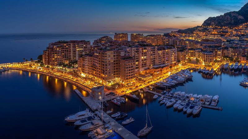 city, night city, pier, lights, 4k