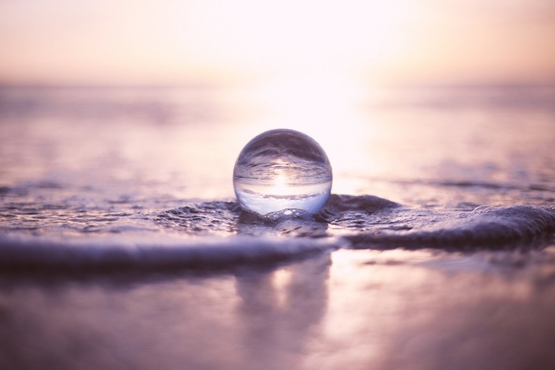 sea, tilt shift, water drops, nature, outdoors, sphere, sunlight, water, liquid