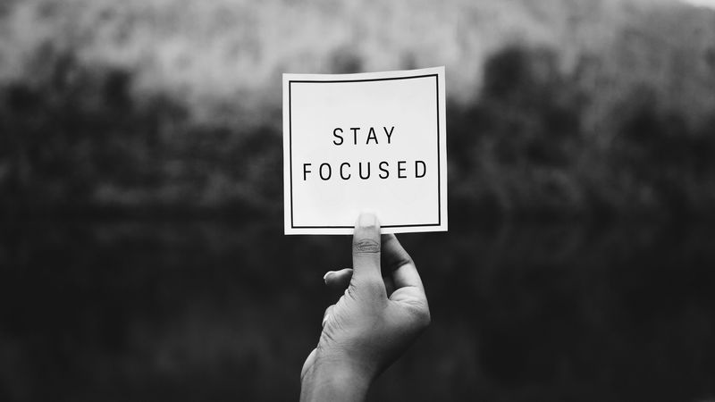focus, inscription, hand, bw, 4k