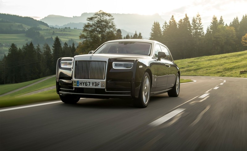 Rolls-Royce Phantom, car, road, vehicle