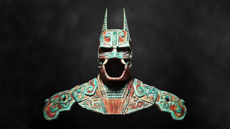 Batman, camazotz, simple background, armor