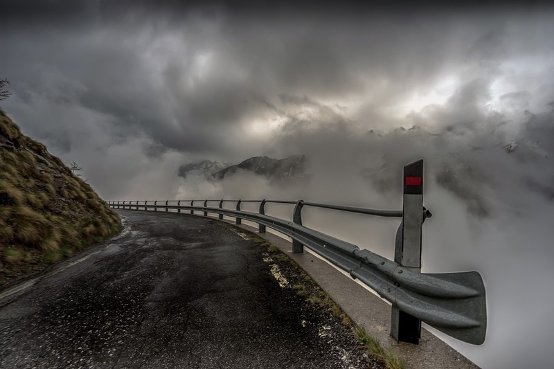 mountains, road, asphalt, outdoors