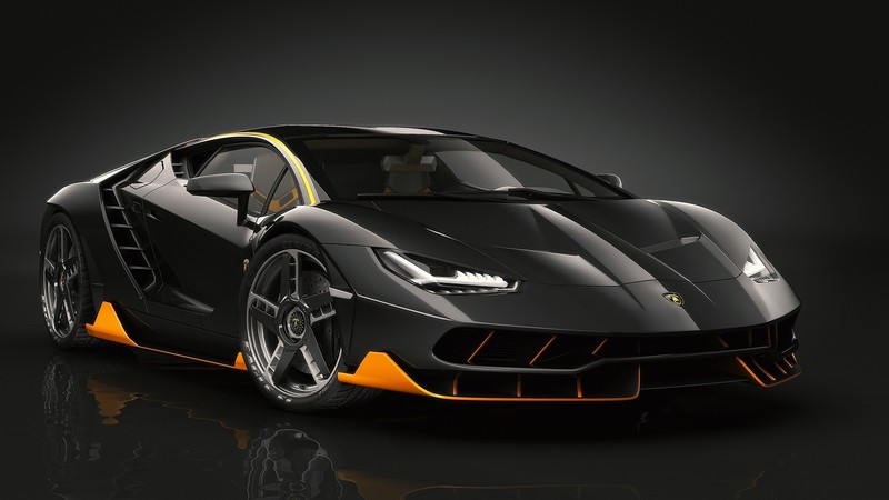 car, supercars, vehicle, Lamborghini, black cars, reflection, simple background
