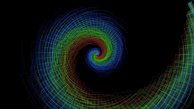 spiral, colorful, funnel, twisted, 4k