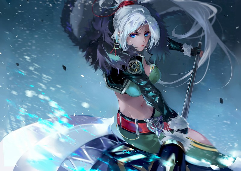 anime girls, anime, doodle, big boobs, Vardan