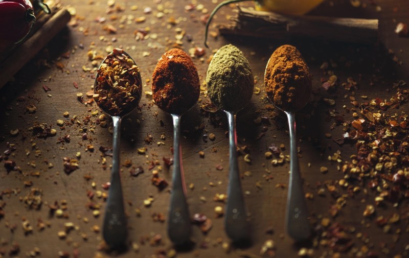 spoon, food, spices, depth of field, paprika (spice)
