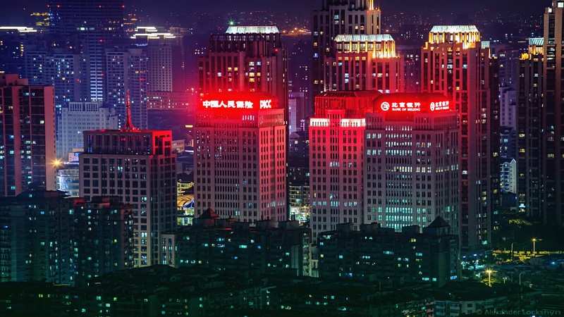 cityscape, city, lights, city lights, building