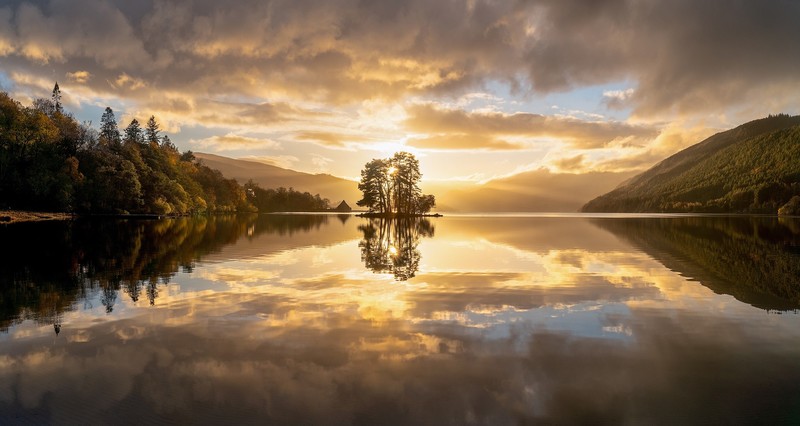 sky, water, nature, clouds, reflection, sunset, lake