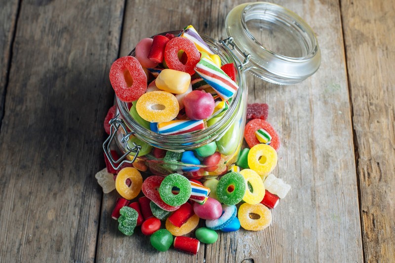 sweets, food, glass, colorful, jelly, candy, sugar