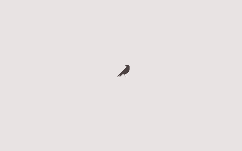 minimalism, simple background, grey, crow, small, silhouette, digital art, animals