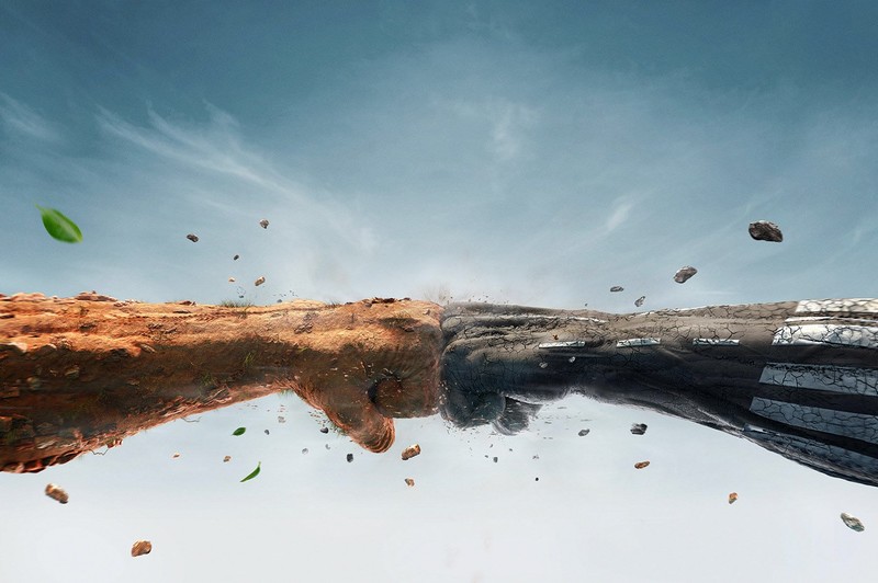 fists, digital art, artwork