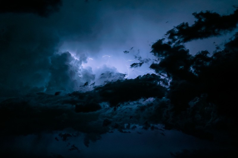 clouds, sky, lightning