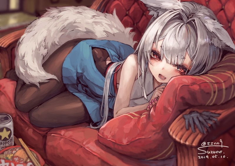 anime girls, anime, fox girl, original characters, Suzuno