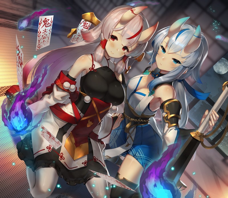 anime girls, anime, original characters, Sco_ttie